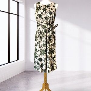 Anne Klein Beige & Green Dress